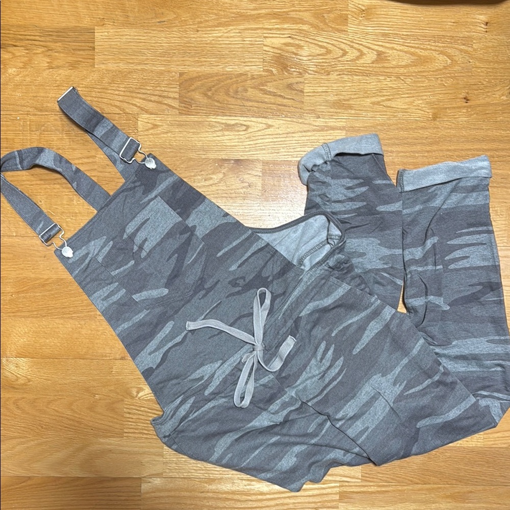 Z Supply Gray Patterned Overalls